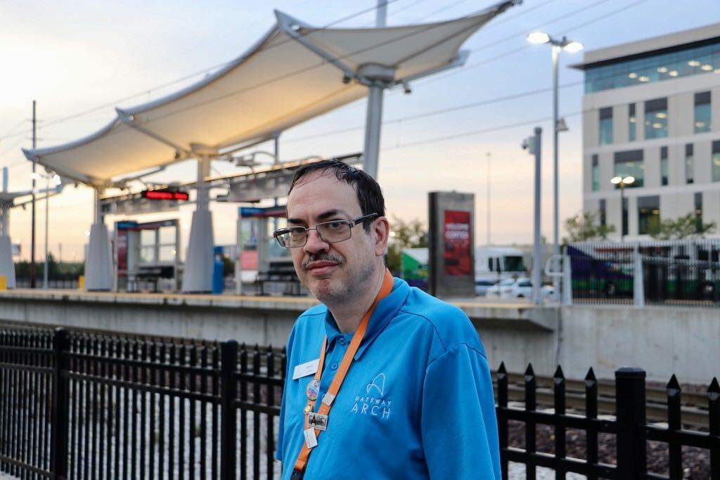 Image of employee Stephen in front of the Cortex MetroLink Station