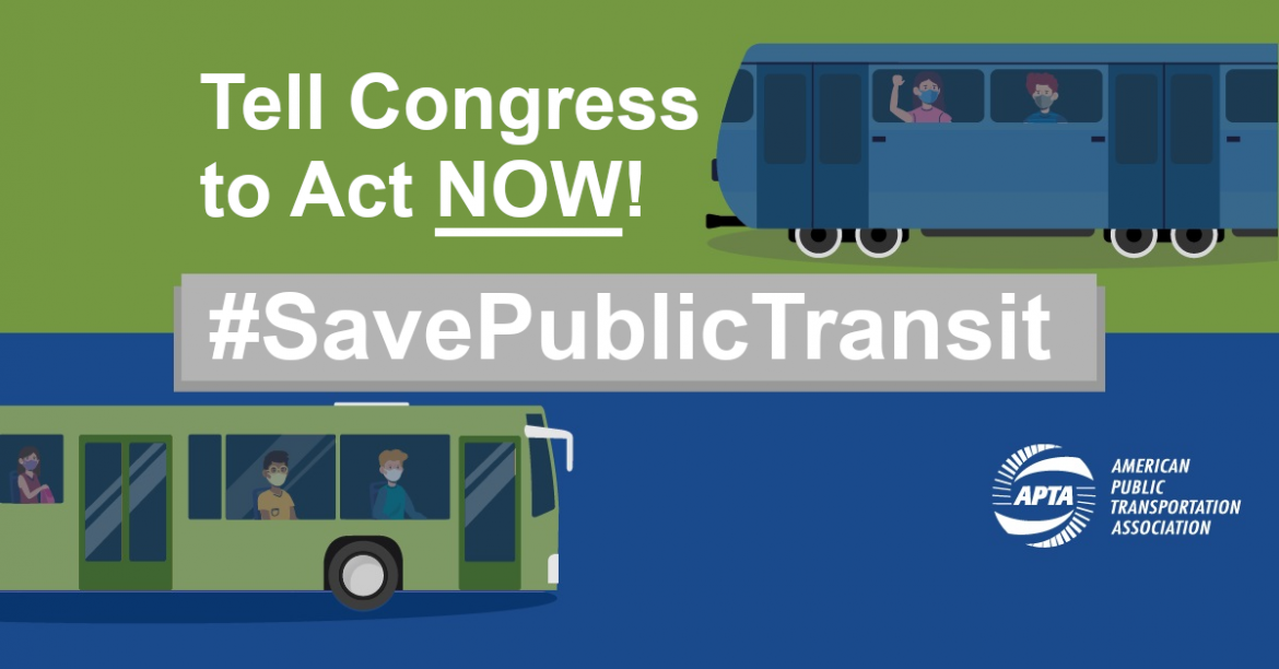 APTA's #SavePublicTransit logo