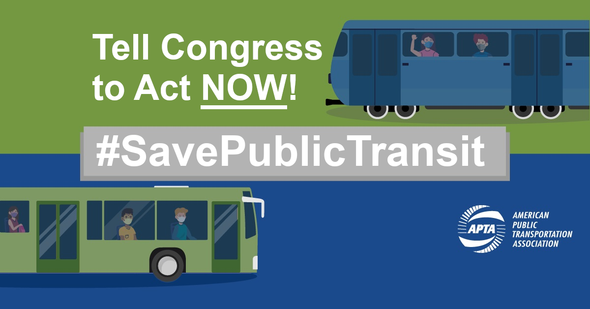 APTA's #SavePublicTransit logo
