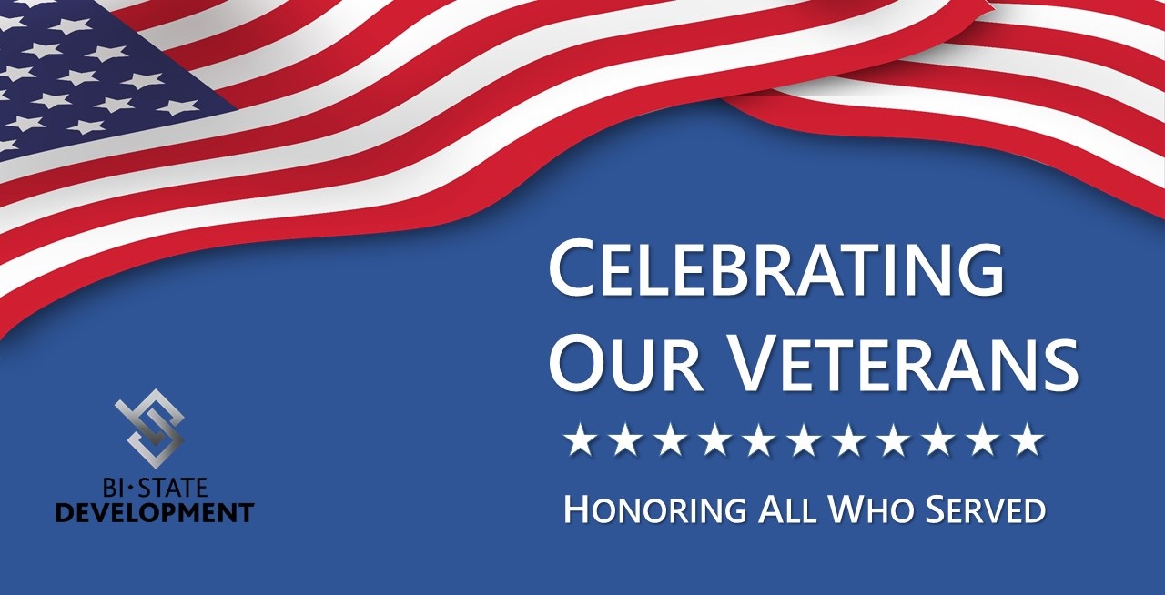 A graphic that says Celebrating our Veterans - Honoring All Who Served