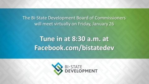 Graphic that states you can watch the Board of Commissioners meeting on BSD's facebook page on January 26 at 8:30 a.m.