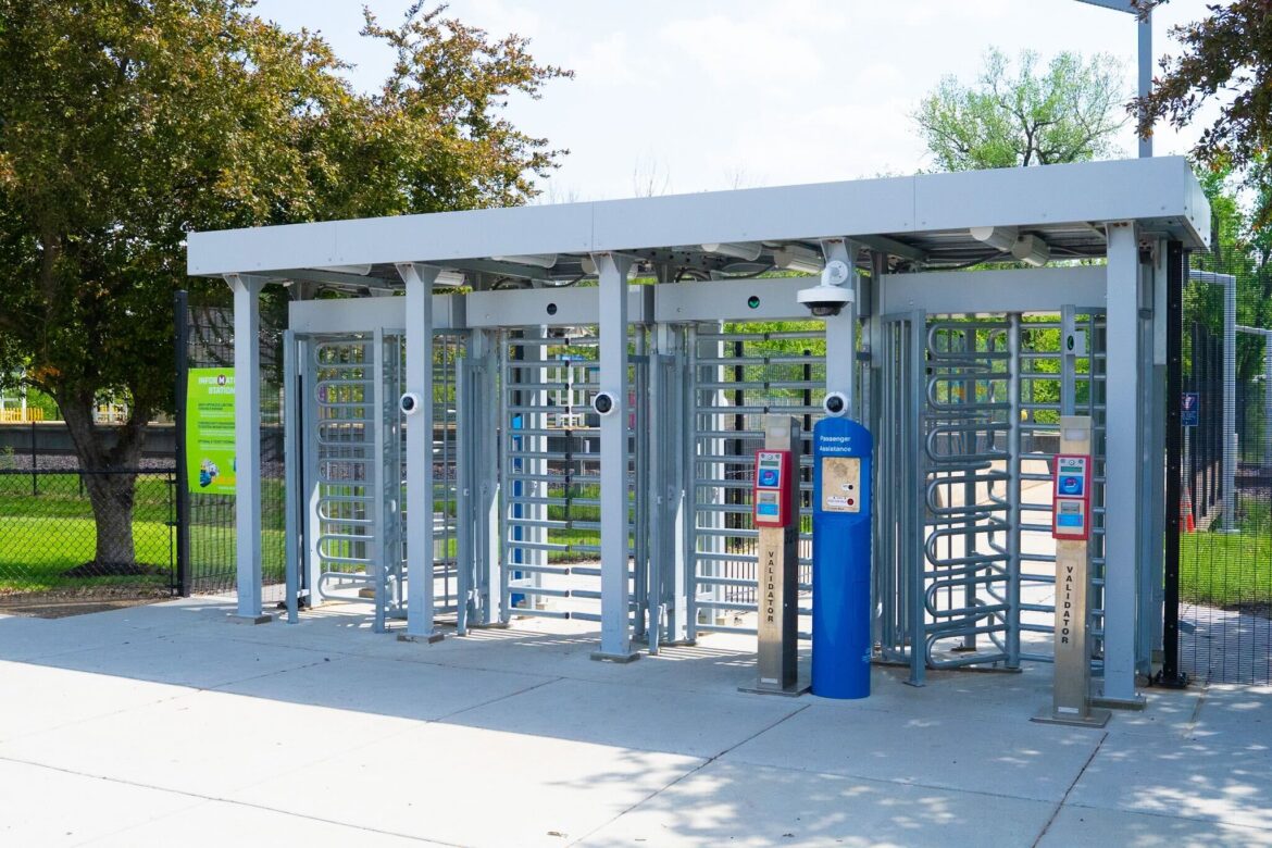 Security Gates at the Washington Park MetroLink Station